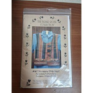 VTG 1999 Briar Rose Scrappy Strip Vest Sewing Pattern 90s Y2K AH12